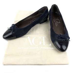 AGL Blue Suede Ballet Flats EU 40 / US 9